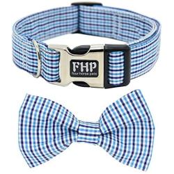 Fourhorse Cute Soft Dog with Bowtie, Detachable Adjustable Bow Tie Collar Pet Gift