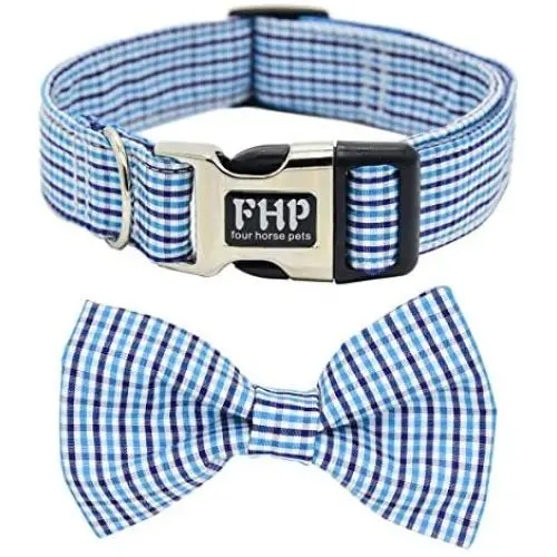 Fourhorse Cute Soft Dog with Bowtie, Detachable Adjustable Bow Tie Collar Pet Gift Fourhorse Cute Soft Dog with Bowtie, Detachable Adjustable Bow Tie Collar Pet Gift