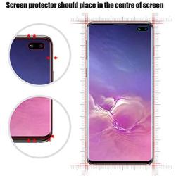 Alinsea Screen Protector Compatible for S10 Plus/+ Tempered Glass [Full Adhesive] [Fingerprint Sensor Compatible] [3D Glass] [Case Friendly] 9H Glass Screen Protector for Samsung Galaxy S10 Plus/+