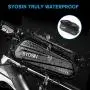 SYOSIN Bike Phone Front Frame Bag,Waterproof Bicycle Phone Mount Bag with Touch Screen Rain Cover Large Capacity Phone Case Compatible with iPhone 7 8 Plus xs max for Below 6.5 inches