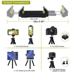 Endurax Flexible Tripod for Phone Camera Tripod Stand with Universal Cell Phone & Tablet Holder Mount Compatible with iPhone, iPad, DSLR, Sports Camera, Remote Shutter Included for Selfie or Vlogging