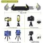 Endurax Flexible Tripod for Phone Camera Tripod Stand with Universal Cell Phone & Tablet Holder Mount Compatible with iPhone, iPad, DSLR, Sports Camera, Remote Shutter Included for Selfie or Vlogging