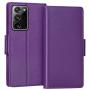 FYY Case for Samsung Galaxy Note 20 Ultra 6.9", Luxury [Cowhide Genuine Leather][RFID Blocking] Wallet Case, Flip Folio Case with Kickstand Function and Card Slots for Galaxy Note 20 Ultra 6.9" Purple