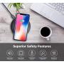 LETSCOM Ultra Slim Wireless Charger,Qi-Certified 15W Max Fast Wireless Charging Pad,Compatible with iPhone 11/11 Pro Max/XS Max/XR/XS/X/8/8+,Galaxy Note 10/Note 10+/S10/S10+/S10E (Black)