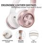Picun P26 Bluetooth Headphones Over Ear 40H Playtime Hi-Fi Stereo Wireless Headphones Girl Deep Bass Foldable Wired/Wireless/TF for Phone/TV Bluetooth 5.0 Wireless Earphones with Mic Women (Rose Gold)