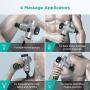 OPOVE M3 Pro Massage Gun Deep Tissue Percussion Muscle Massager for Pain Relief, Handheld Electric Body Massager Sports Drill Portable Super Quiet Brushless Motor, Silver