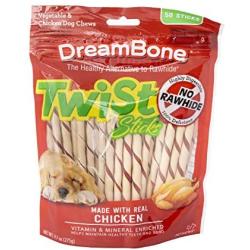 DreamBone Twist Sticks, Rawhide-Free Chews for Dogs, with Real Chicken