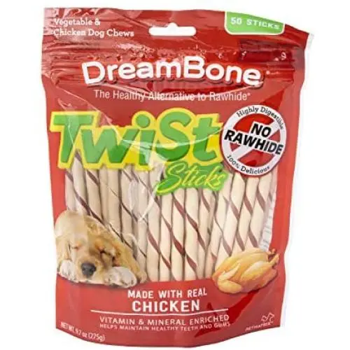 DreamBone Twist Sticks, Rawhide-Free Chews for Dogs, with Real Chicken DreamBone Twist Sticks, Rawhide-Free Chews for Dogs, with Real Chicken
