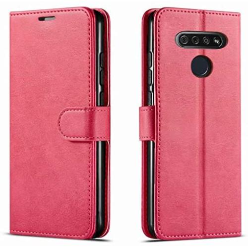 STARSHOP- LG Aristo 5 Phone Case, Phoenix 5 / Tribute Monarch / K8X / Risio 4 / Fortune 3 Case, Included [Tempered Glass Screen Protector], Premium Leather Wallet Pocket Credit Card Slots - Pink