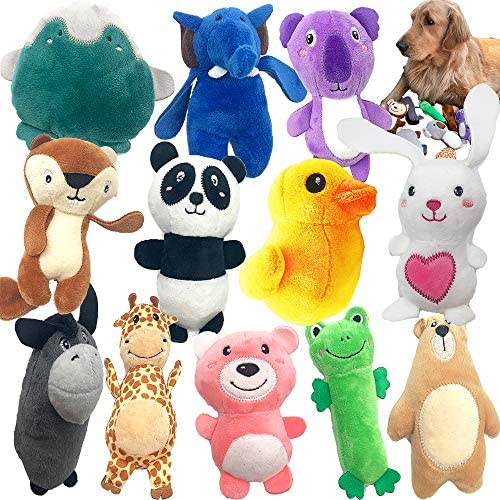 Jalousie 12 Pack Plush Animal Dog Toy Dog Squeaky Toys Cute Pet Plush Toys Stuffed Puppy Chew Toys for Small Medium Dog Puppy Pets - Bulk Dog Toys Jalousie 12 Pack Plush Animal Dog Toy Dog Squeaky Toys Cute Pet Plush Toys Stuffed Puppy Chew Toys for Small Medium Dog Puppy Pets - Bulk Dog Toys