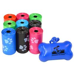 Downtown Pet Supply Dog Pet Waste Poop Bags with Leash Clip and Bag Dispenser - 180, 220, 500, 700, 880, 960, 2200 Bags