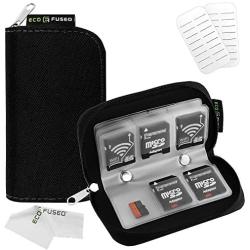 Memory Card Case - Fits up to 22x SD, SDHC, Micro SD, Mini SD and 4X CF - Holder with 22 Slots (8 Pages) - for Storage and Travel