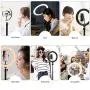 10.2" Selfie Ring Light with Tripod Stand, 64" Extendable Phone Holder LED Ring Light for Selfie Photography Camera Makeup Video Live Stream, Compatible with iPhone Android Cell Phone 10.2" Selfie Ring Light with Tripod Stand, 64" Extendable Phone Holder LED Ring Light for Selfie Photography Camera Makeup Video Live Stream, Compatible with iPhone Android Cell Phone