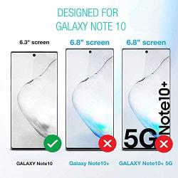 Note 10 Screen Protector Tempered Glass for Galaxy Note 10 [3D Edge Covered] [9H Hardness] [Case Friendly] [Scratch Resistant] [2-Pack] Black a2