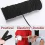 10-Yard Elastic Band Braid Black 1/4 inch for Sewing,Mask,DIY Craft,1/4 inch Flat Stretch Elastic String/Elastic Cord Rope/Bungee/Heavy Stretch Knit Elastic Spool 10-Yard Elastic Band Braid Black 1/4 inch for Sewing,Mask,DIY Craft,1/4 inch Flat Stretch Elastic String/Elastic Cord Rope/Bungee/Heavy Stretch Knit Elastic Spool