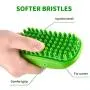 swelldom 2 Pack Dog Bath Brush & Dog Grooming Comb - Dog Deshedding Brush Gently Removes Loose Hair, Shampooing and Massaging Dogs, Cats for Short or Long Hair