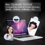 Selfie Ring Light [Upgraded Version], Rechargeable Portable Clip-on Selfie Fill Light with 36 LED for Smart Phone Laptop Photography, Camera Video, Girl Makes up Blue