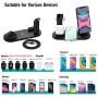 Wireless Charger, 3 in 1 Wireless Charging Station, Charging Dock for iPhone/AirPods, Qi-Certified Fast Wireless Charging Stand iPhone 11/11Pro/11Pro Max/X/XS/XR/Max / 8/8 Plus Samsung (Black)