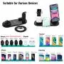 Wireless Charger, 3 in 1 Wireless Charging Station, Charging Dock for iPhone/AirPods, Qi-Certified Fast Wireless Charging Stand iPhone 11/11Pro/11Pro Max/X/XS/XR/Max / 8/8 Plus Samsung (Black)