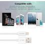 G-Cord Apple MFI Certified Short Lightning to USB Charging and Sync Cable (5 Pack, 7 Inch)