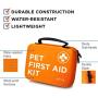 ARCA PET Cat & Dog First Aid Kit Home Office Travel Car Emergency Kit Pet Travel Kit – 100 Pieces with Thermometer and Bonus Mini First Aid Kit Pouch & Emergency Collar [Hard Case for Protection]