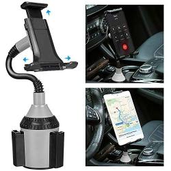 Cell Phone Car Mount TOOVREN Cup Phone Holder Adjustable Gooseneck Car Cupholder Cradle iPhone Car Mount for Tablet Cell Phone iPhone 11 Pro Max/Xs/Xr/8/7 Plus/Samsung Note 10/ Galaxy S10/S9/A9