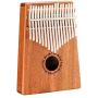 Kalimba 17 Keys Thumb Pianos with Command and Tuning Hammer Thumb Harp, Portable Finger Piano Instrument Acacia Wood Body Ore Metal Teeth