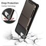 Vofolen for iPhone 6s Case iPhone 8 Wallet iPhone SE 2020 Case Credit Card Holder ID Slot Pocket Dual Layer Protective Bumper Rugged TPU Rubber Armor Hard Shell Cover for iPhone 6 6s 7 8 SE2 Gun Color