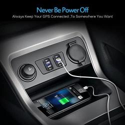 MICTUNING UC001 2.1A Dual USB Power Socket Compatible with Smart Phone PDA iPad iPhone Charger Replacement for Toyota