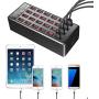 100w 24(20A) Port USB Fast Charging Station,Travel Desktop USB Rapid Charger,Multi Ports Charging Station Organizer Compatible with Smartphones,Tables, and More Devices,fit School,mall,Hotel,Shop