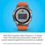 Garmin Fenix 6 Sapphire Titanium with Orange Band, Premium Multisport GPS Watch (010-02158-13) and Texel 10,000mAh Portable Battery Pack, Wall and Car Charger Bundle