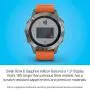 Garmin Fenix 6 Sapphire Titanium with Orange Band, Premium Multisport GPS Watch (010-02158-13) and Texel 10,000mAh Portable Battery Pack, Wall and Car Charger Bundle