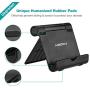 Aibocn Multi-Angle Cell Phone Stand, Adjustable Flodable Holder for Tablets Smartphones and E-Readers Compatible with iPhone iPad Air iPod Samsung Galaxy and More, Black