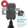 Macally Cup Holder Phone Mount for Car - Adjustable Neck, Base, & Cradle with Quick Release Button - Fits Phones 1.7” to 4.1” Wide & Simple Install - Cell Phone Cup Holder for Car SUV Trucks etc.