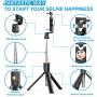 Selfie Stick Tripod with Bluetooth Wireless Remote, 3 in 1 Extendable Selfie Stick with Tripod Stand for iPhone 11/11 Pro/11 Pro Max/X/XR/XS/XS MAX/8/8 Plus/7,Galaxy S10/S9 Plus/S8 Plus/Note 10/8