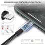 [2020 Upgraded] UNBREAKcable iPhone Charger Cable 3.3ft - [C89 Apple MFI Certified] Nylon Braided USB Fast Charging Cord Lightning Cable for iPhone 11 Pro Xs Max XR X 8 7 6s 6 SE iPad iPod - Black