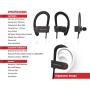 Bluephonic Wireless Sports Workout Headphones, Hd Beats Sound Quality, Sweat Proof Stable Fit in Ear Bluetooth Earbuds, Ergonomic Running Earphones, Noise Cancelling Microphone
