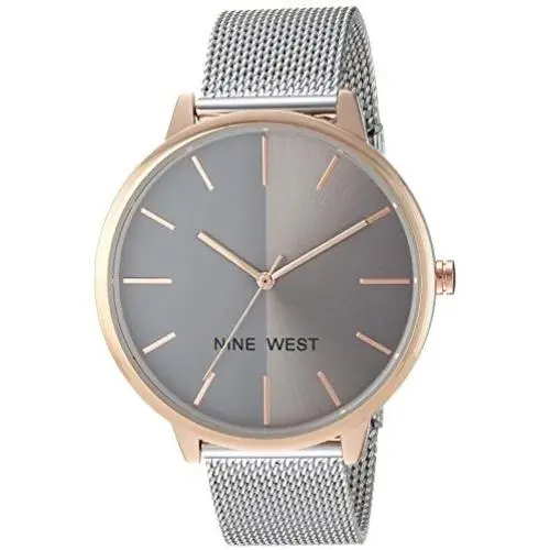 Nine West Womens NW/1981 Sunray Dial Mesh Bracelet Watch Nine West Womens NW/1981 Sunray Dial Mesh Bracelet Watch