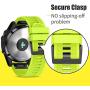 Digit.Tail 26mm Replacement Adjustable Silicone QuickFit Band Sport Bracelet Strap for Garmin Fenix 6X/Fenix 6X Pro, Fenix 5X/Fenix 5X Plus, Fenix 3 Zafiro HR, Foretrex 601/701 Smartwatch(Green)