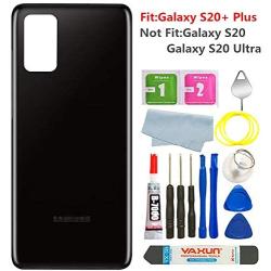 Galaxy S20+ Back Glass Cover Housing Door Replacement for Samsung Galaxy S20+/S20 Plus 6.7" SM-G985 (Cosmic Black)