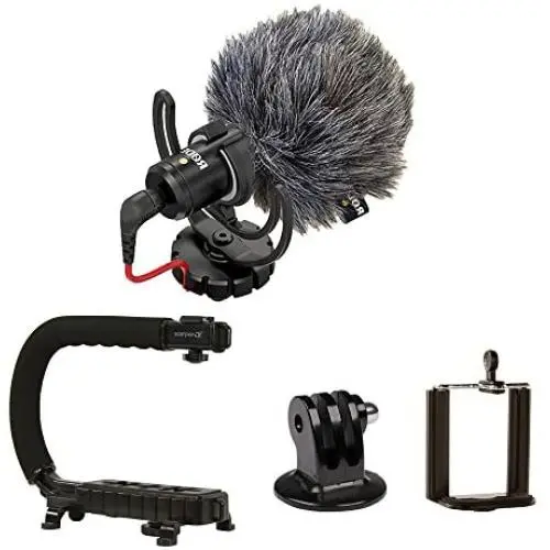 RØDE VideoMicro + CAM CADDIE Scorpion JR - Compact On Camera Microphone with Ryocote Lyre Shock Mount + Hand Held Support RØDE VideoMicro + CAM CADDIE Scorpion JR - Compact On Camera Microphone with Ryocote Lyre Shock Mount + Hand Held Support
