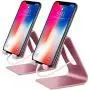 COOLOO Cell Phone Stand,【2 Pack】 Mobile Phone Anti-Skid Holder, Cradle, Dock Compatible Android Smartphone, Phone 11 Pro Xs Max Xr X 8 7 6 6s Plus 5s, Accessories Desk - Rose Gold COOLOO Cell Phone Stand,【2 Pack】 Mobile Phone Anti-Skid Holder, Cradle, Dock Compatible Android Smartphone, Phone 11 Pro Xs Max Xr X 8 7 6 6s Plus 5s, Accessories Desk - Rose Gold