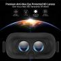 DESTEK V5 VR Headset, 110°FOV Anti-Blue Light Eye Protected HD Virtual Reality Headset w/Bluetooth Controller for iPhone 11/Pro/X/Xs/XR/Max,for Samsung S20/S10/Note 10/9/Plus,Phones w/5.5-6.8in Screen