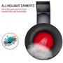 Gaming Headset,Sonku 3.5mm Wired Bass Stereo Noise Isolation Gaming Headphones with Microphone for PS4,Cellphone,Laptop Computer and so on-Volume Control(Black and Red)