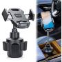 Car Cup Holder Phone Mount，Adjustable Automobile Cup Holder Smart Phone Cradle Car Mount with a Flexible Long Neck Compatible for Cell Phones iPhone Xs Max/X/8/7 Plus/Galaxy and All Smartphones