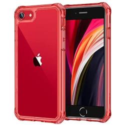 ESR Air Armor Designed for iPhone SE 2020 Case/iPhone 8 Case [Shock-Absorbing] [Scratch-Resistant] [Military Grade Protection] Hard Polycarbonate + Flexible Polymer Frame, for iPhone SE 2020/8, Red