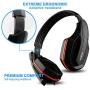 Gaming Headset,DLAND 3.5mm Wired Bass Stereo Noise Isolation Gaming Headphones with Mic for Laptop Computer, Cellphone, PS4 and so on- Volume Control (Black and Orange)