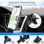 Cell Phone Holder for Car - RAXFLY Windshield Air Vent Car Phone Mount 360 Degree Rotation Suction Cup Dashboard Phone Holder Car Mount Compatible with iPhone 11 8 Plus X XR Max Samsung Note 10 Plus