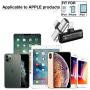 [Apple MFi Certified] 2 in 1 Dual Lightning iPhone Adapter & Splitter, Adapter Dual Converter Cable Headphone Music+Charge+Call+Volume Control Compatible for iPhone 11/11 Pro/XS/XR/X 8/7, iPad-iOS 13