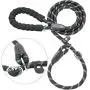 iYoShop 6FT Extremely Durable Slip Dog Rope Training Leash with Comfortable Padded Handle and Highly Reflective Threads Quality Slip Lead for Small Medium and Large Dogs, Black, Medium Large (6 FT) iYoShop 6FT Extremely Durable Slip Dog Rope Training Leash with Comfortable Padded Handle and Highly Reflective Threads Quality Slip Lead for Small Medium and Large Dogs, Black, Medium Large (6 FT)